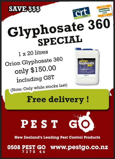Click here for more information on the Glyphosate Special